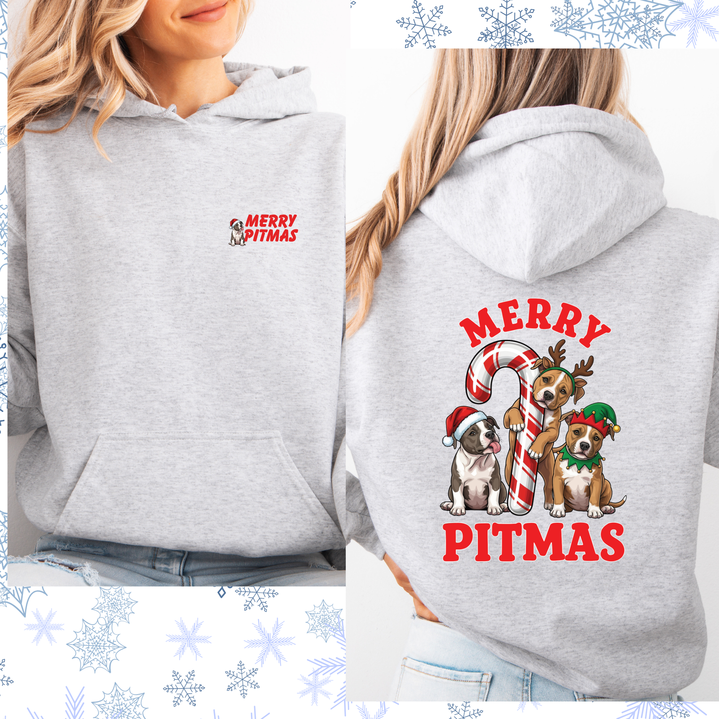 Merry Pitmas puppies hoodie