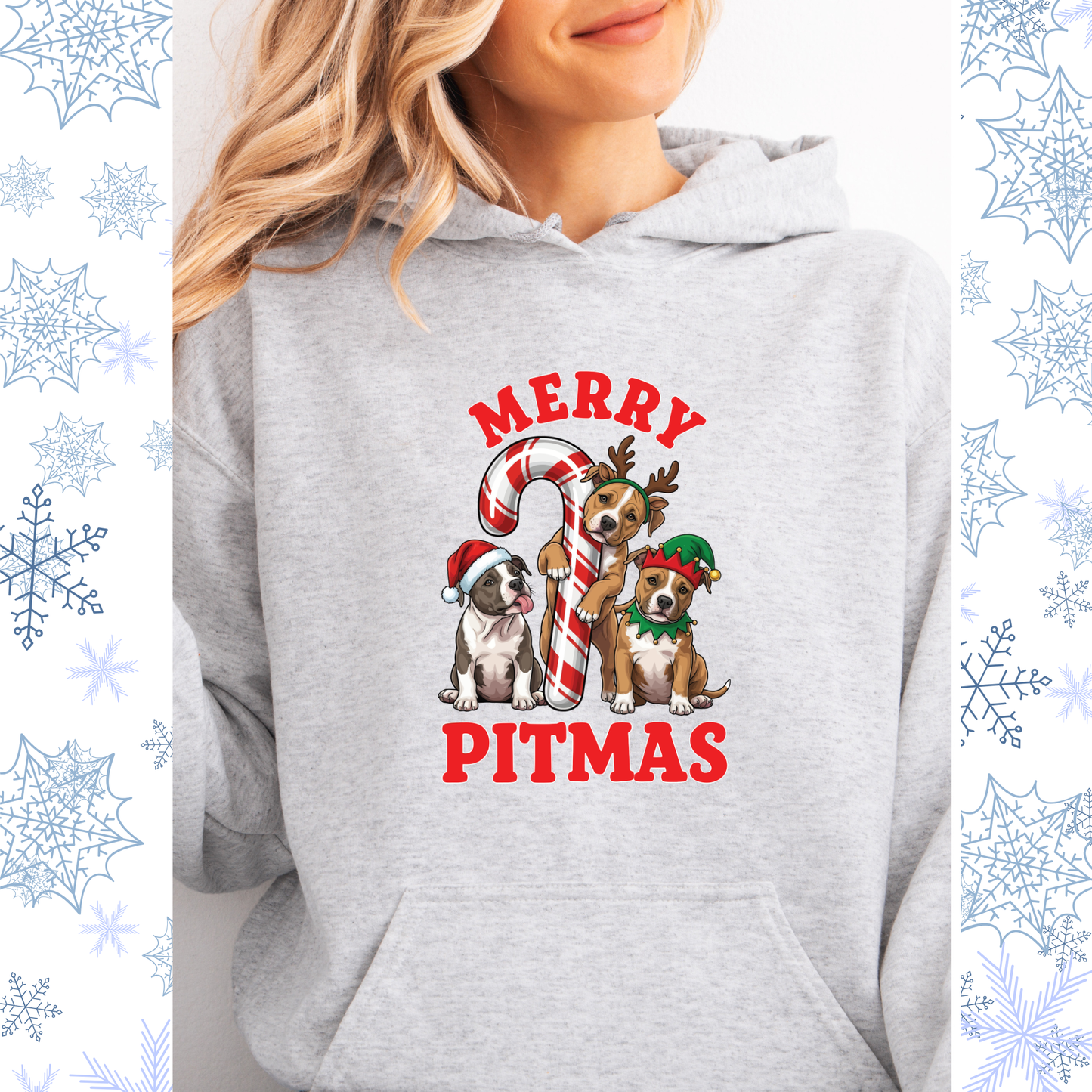 Merry Pitmas puppies hoodie